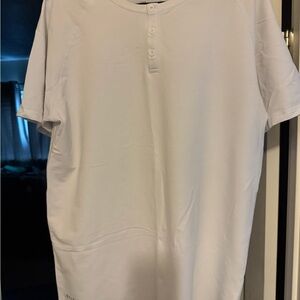 BYLT Basics Classic White Henley Tee